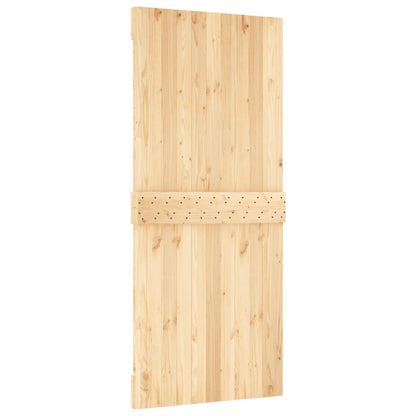 Porta Scorrevole con Set Hardware 90x210 cm Legno Massello Pino - homemem39