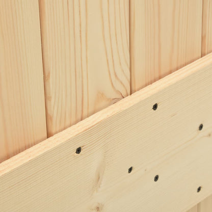 Porta Scorrevole con Set Hardware 90x210 cm Legno Massello Pino - homemem39