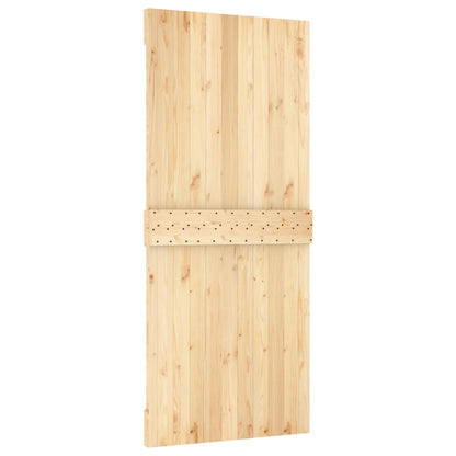 Porta Scorrevole con Set Hardware 90x210 cm Legno Massello Pino - homemem39
