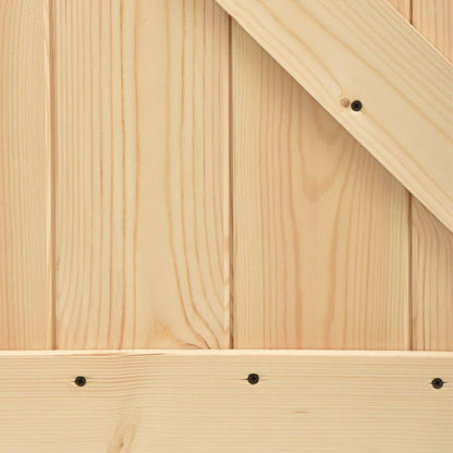 Porta Scorrevole con Set Hardware 90x210 cm Legno Massello Pino - homemem39