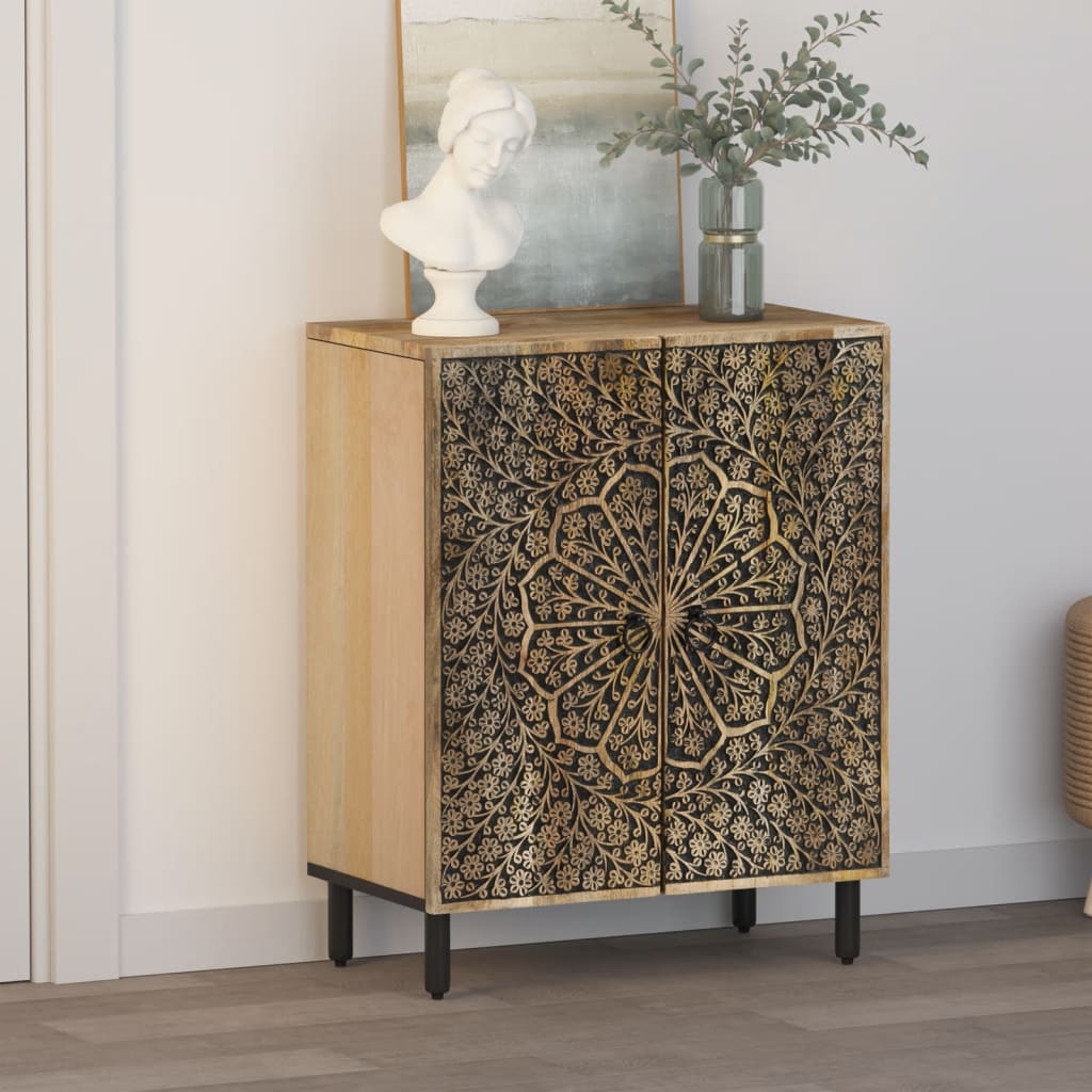 Credenza 60x33x75 cm in Legno Massello di Mango - homemem39