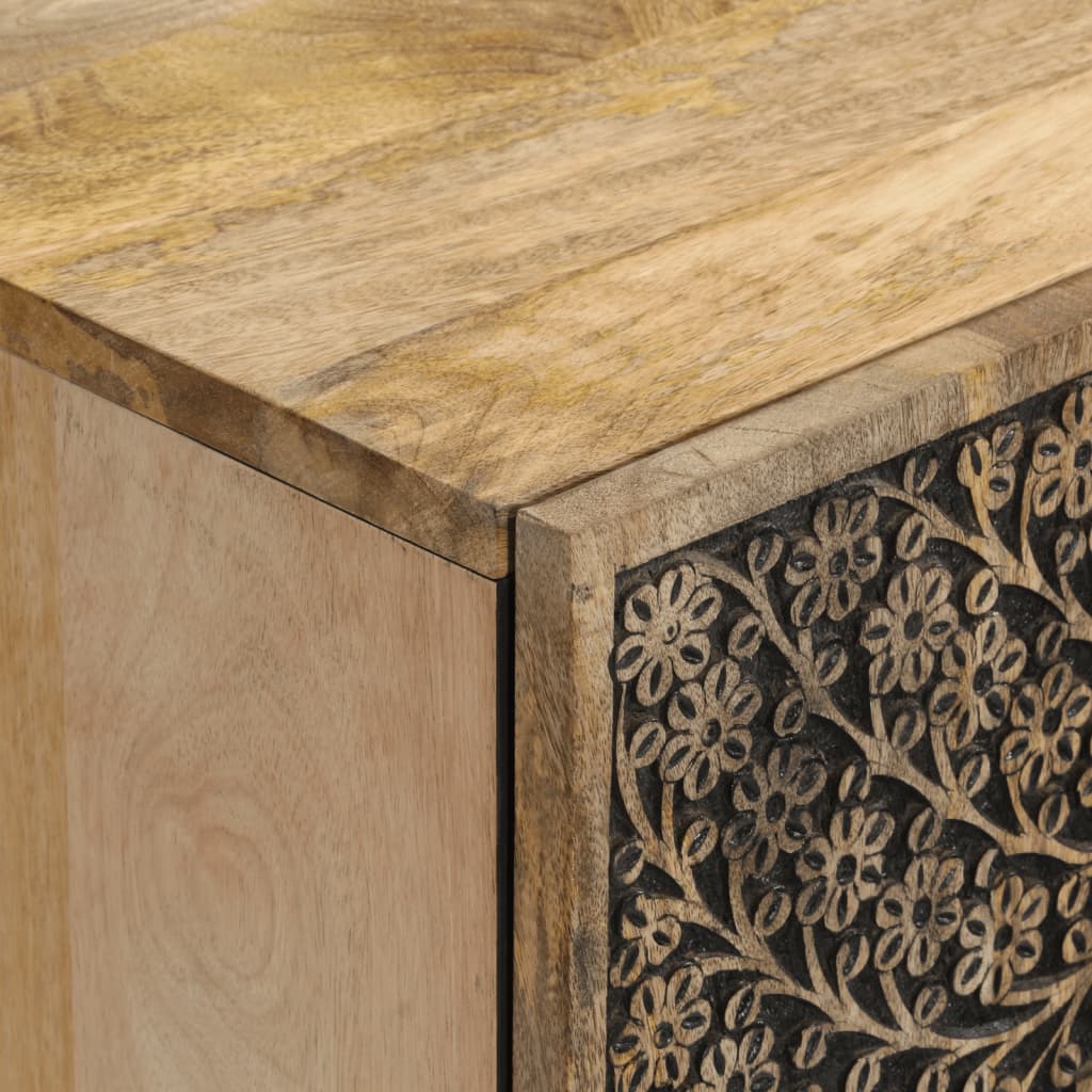 Credenza 60x33x75 cm in Legno Massello di Mango