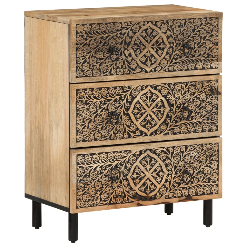 Credenza 60x33x75 cm in Legno Massello di Mango - homemem39