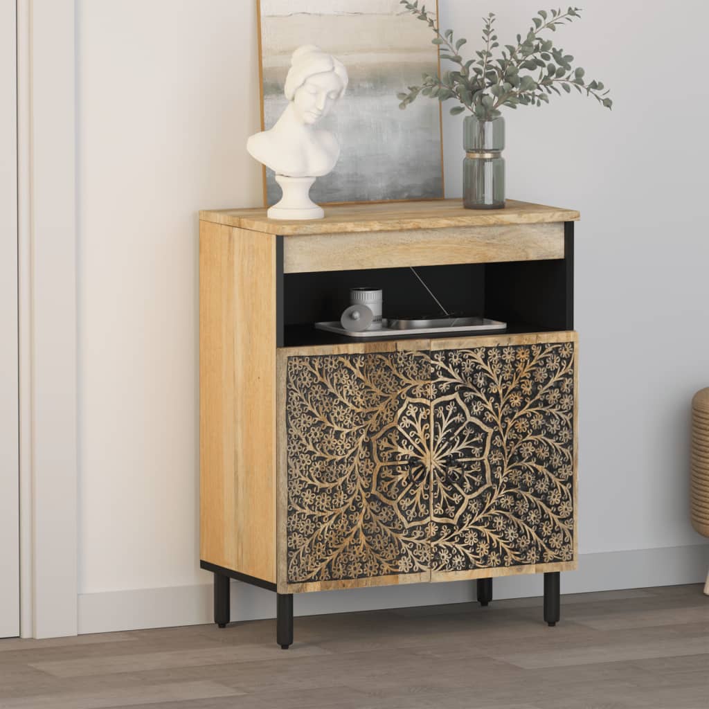 Credenza 60x33x75 cm in Legno Massello di Mango - homemem39