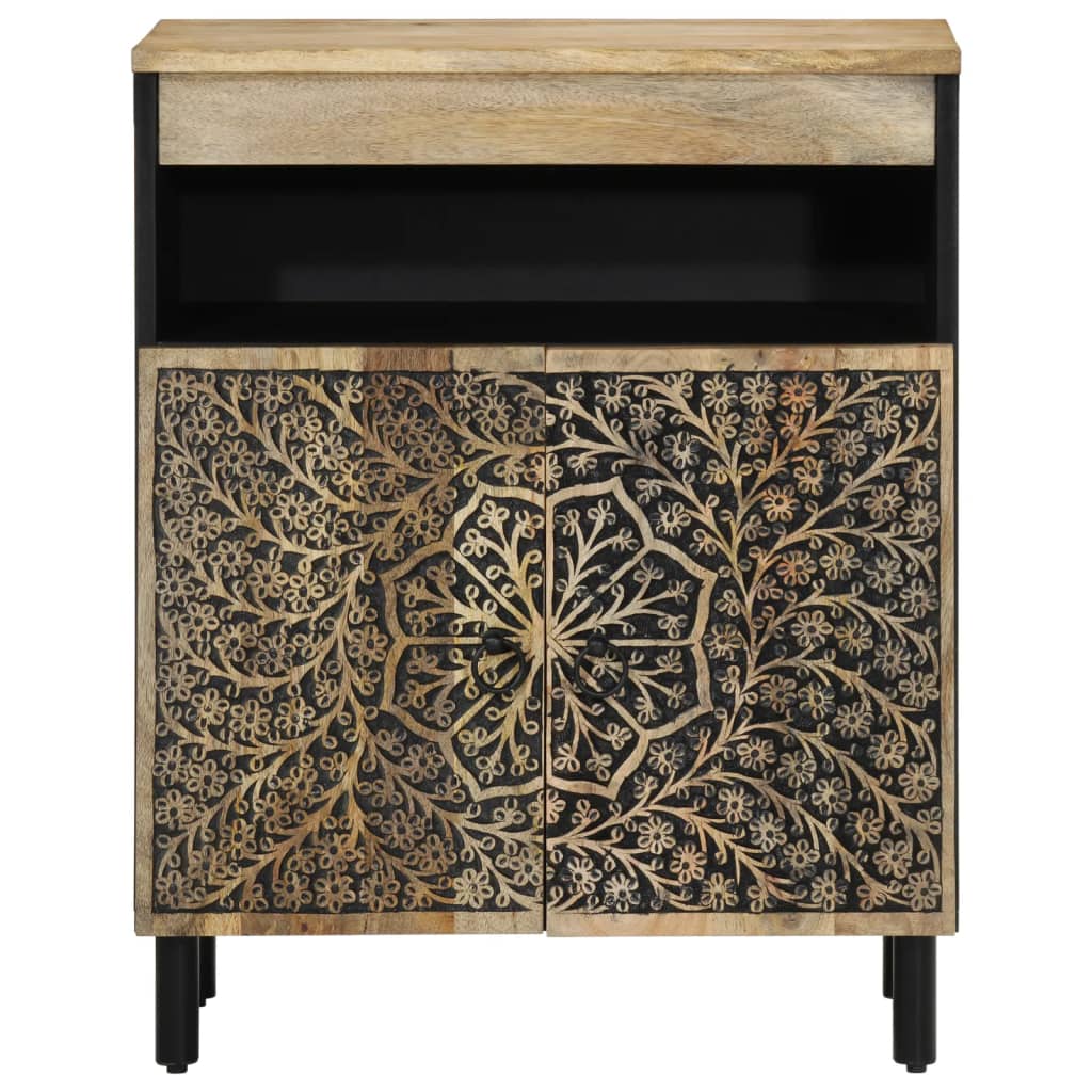 Credenza 60x33x75 cm in Legno Massello di Mango