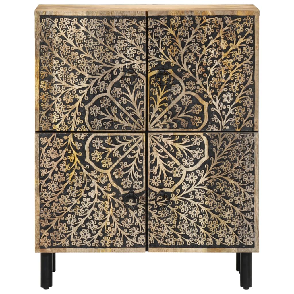 Credenza 60x33x75 cm in Legno Massello di Mango