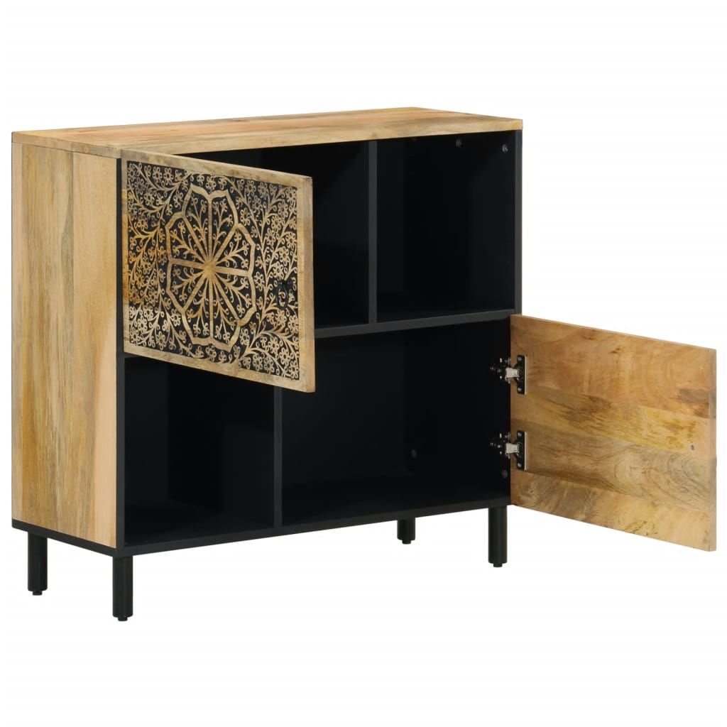 Credenza 80x33x75 cm in Legno Massello di Mango - homemem39