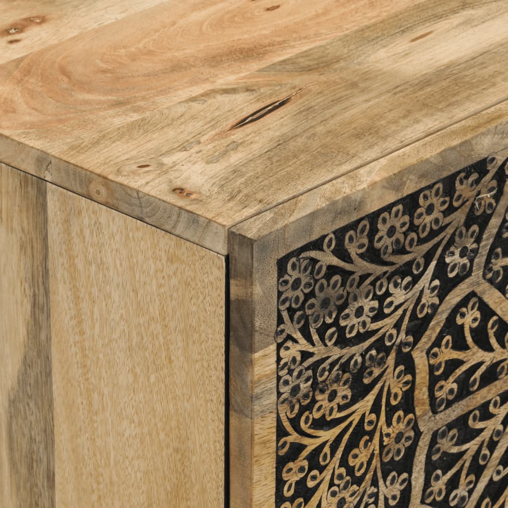 Credenza 80x33x75 cm in Legno Massello di Mango