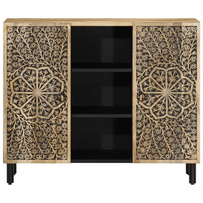 Credenza 90x33x75 cm in Legno Massello di Mango - homemem39