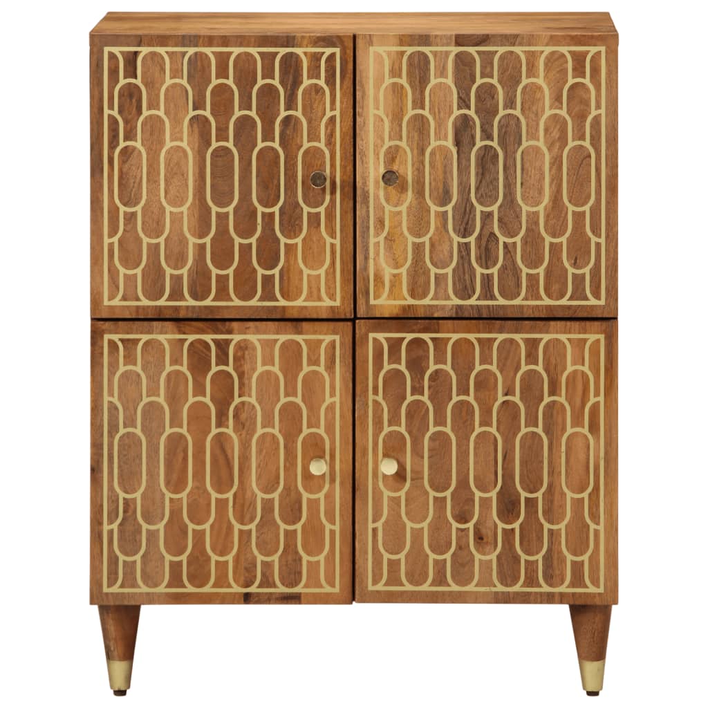 Credenza 60x33x75 cm in Legno Massello di Mango