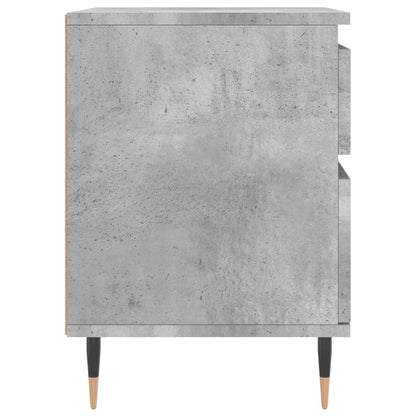 Comodino Grigio Cemento 40x35x50 cm in Legno Multistrato