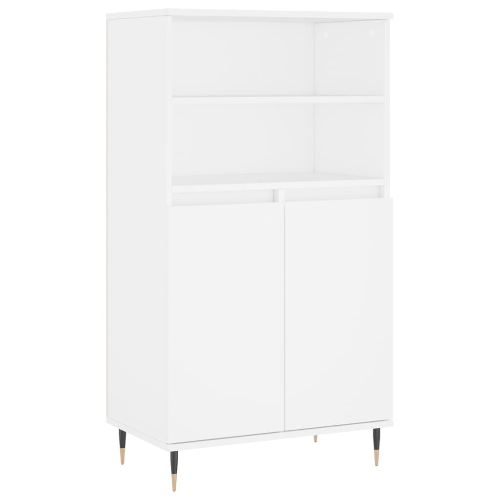 Credenza Alta Bianca 60x36x110 cm in Legno Multistrato - homemem39