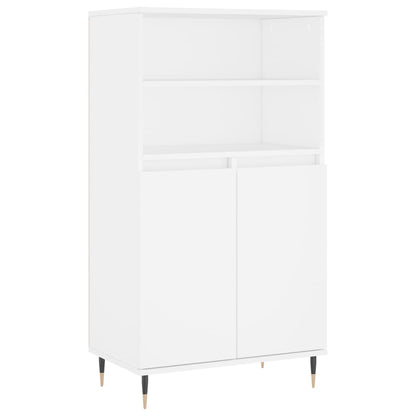 Credenza Alta Bianca 60x36x110 cm in Legno Multistrato - homemem39