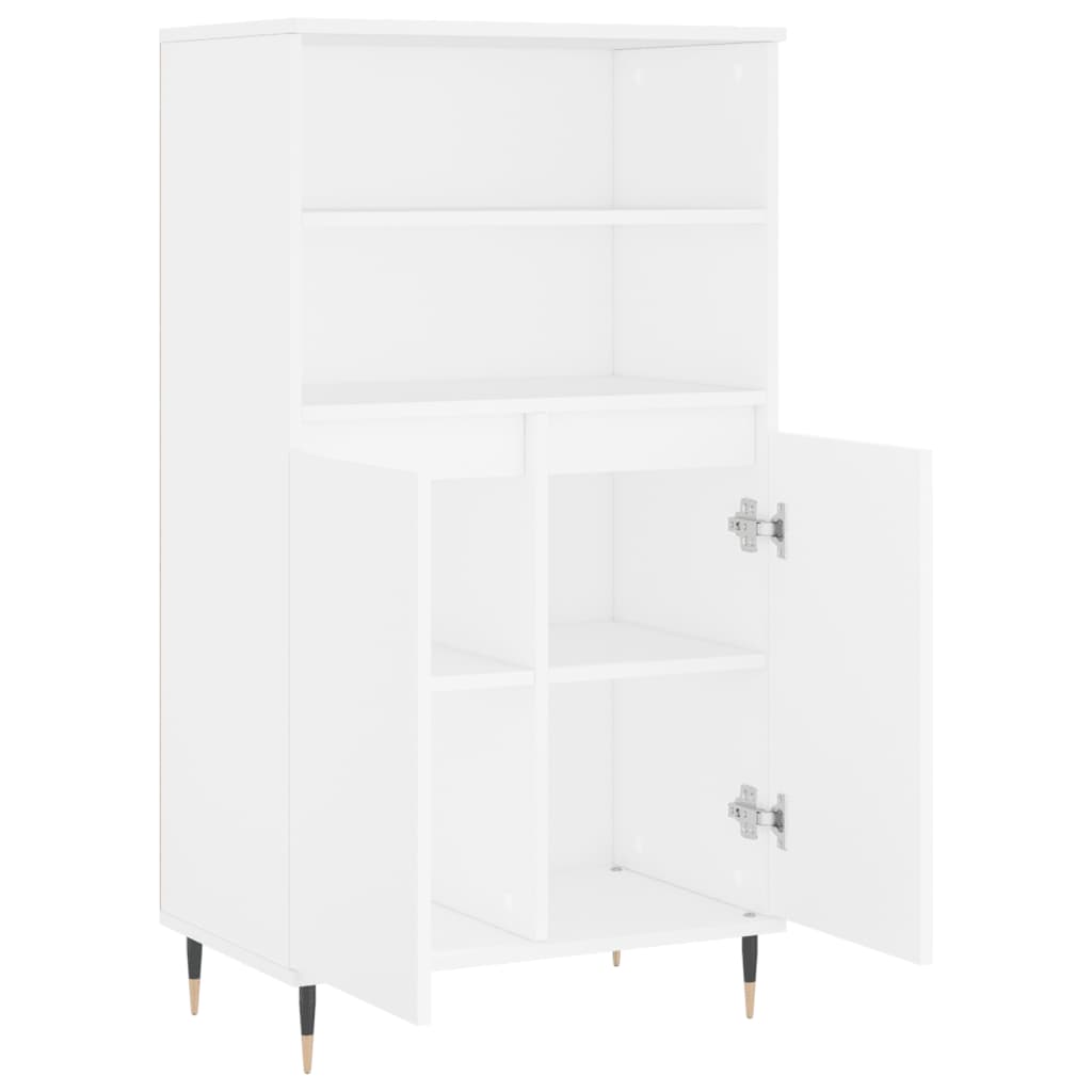 Credenza Alta Bianca 60x36x110 cm in Legno Multistrato - homemem39