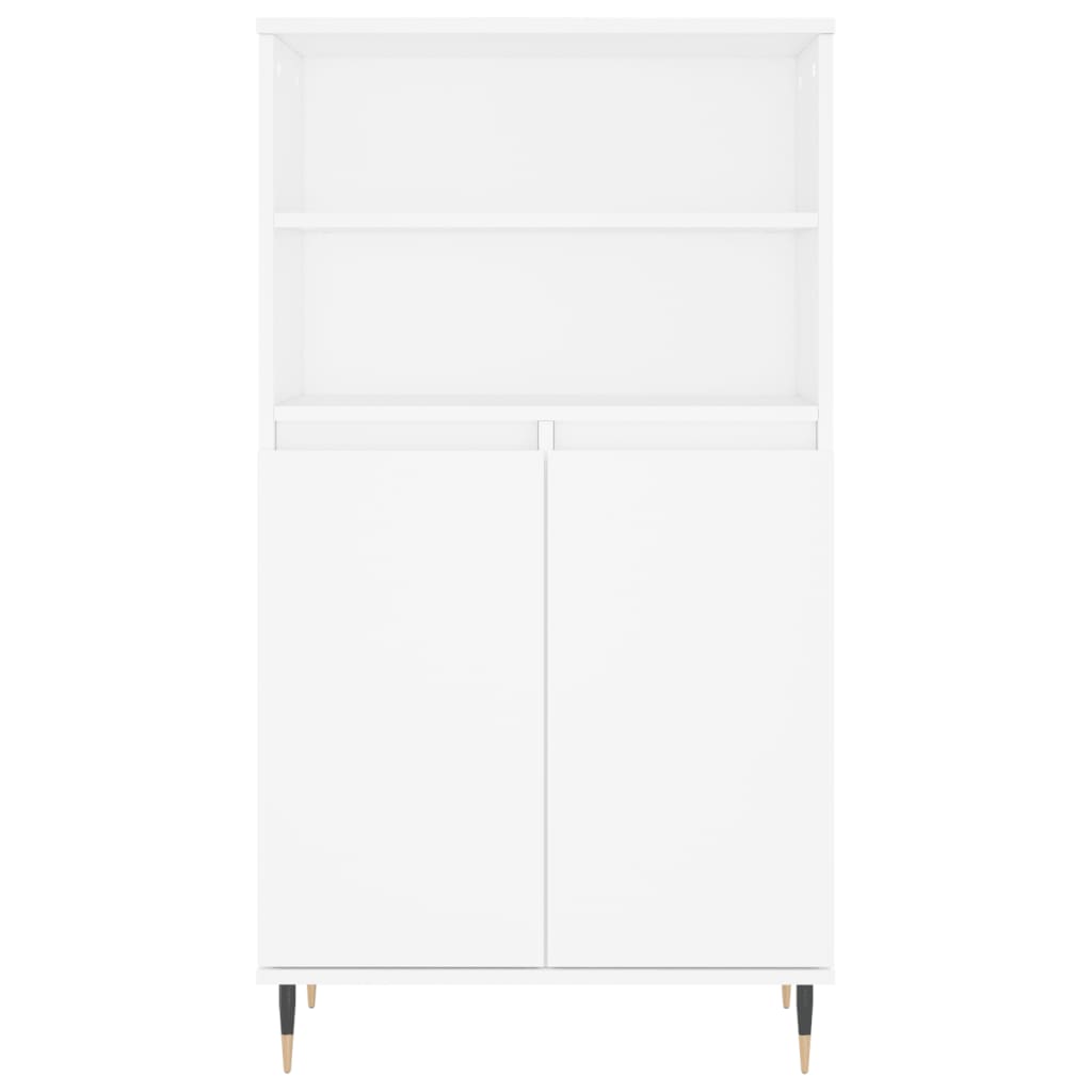 Credenza Alta Bianca 60x36x110 cm in Legno Multistrato - homemem39