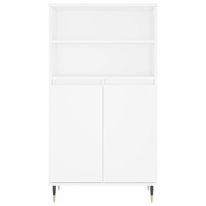 Credenza Alta Bianca 60x36x110 cm in Legno Multistrato - homemem39