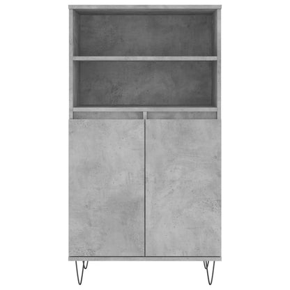 Credenza Grigio Cemento 60x36x110 cm in Legno Multistrato