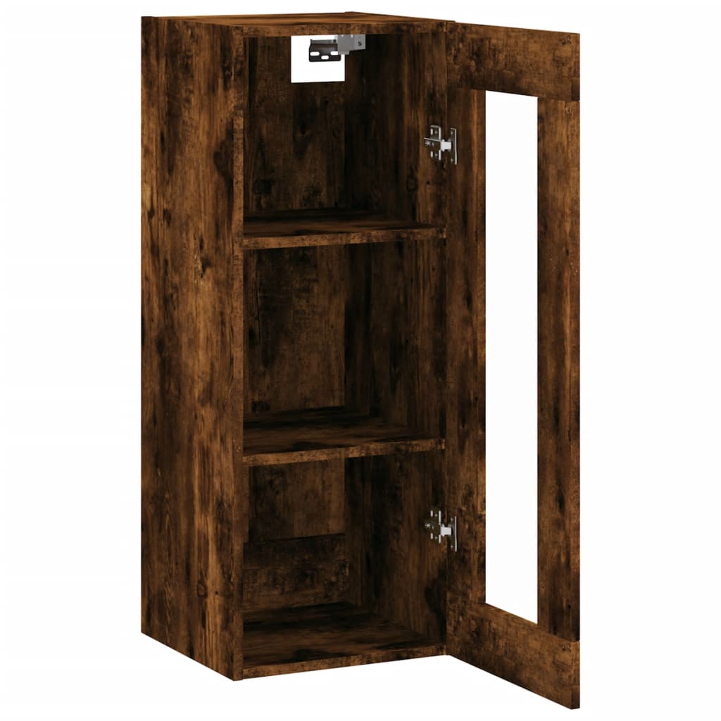 Mobile a Parete Rovere Fumo 34,5x34x90 cm - homemem39