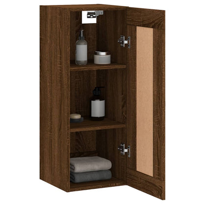 Mobile a Parete Rovere Marrone 34,5x34x90 cm Legno Multistrato - homemem39