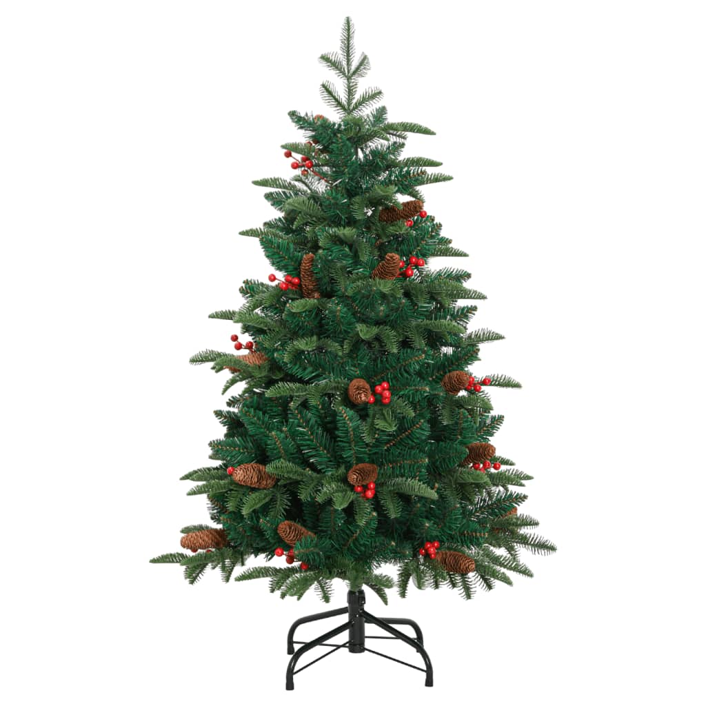 Albero Natale Artificiale Incernierato con Pigne e Bacche 150cm - homemem39