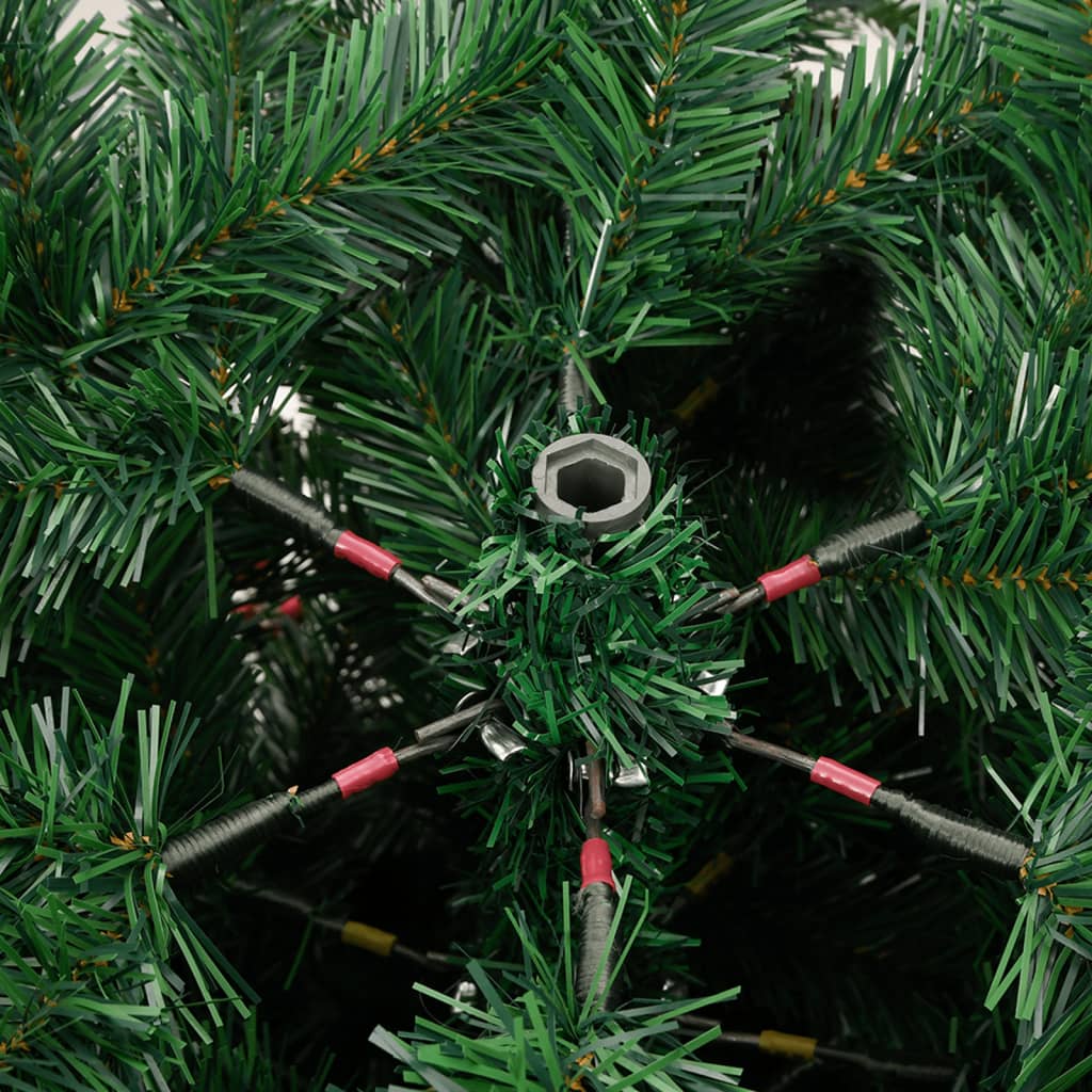 Albero Natale Artificiale Incernierato con Pigne e Bacche 210cm