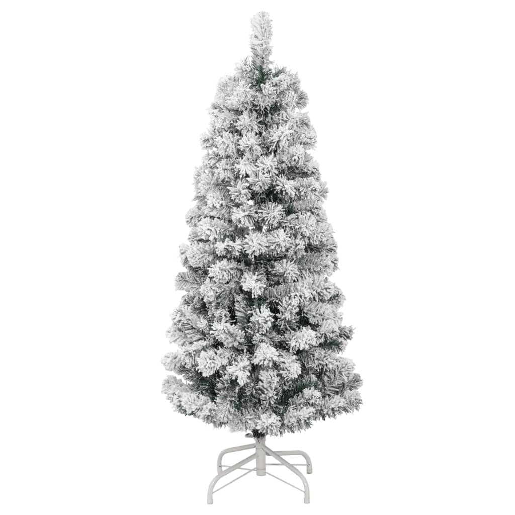 Albero Natale Artificiale Incernierato con Neve Fioccata 120 cm - homemem39