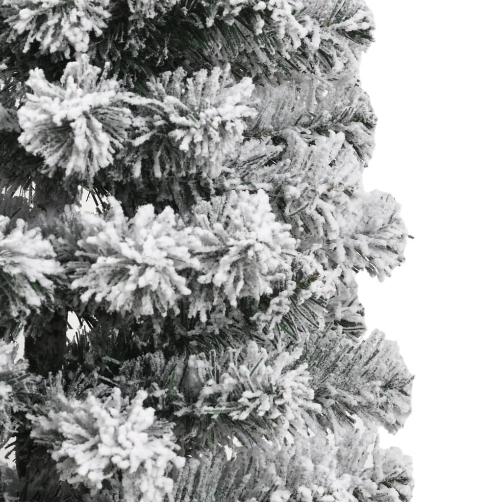 Albero Natale Artificiale Incernierato con Neve Fioccata 120 cm