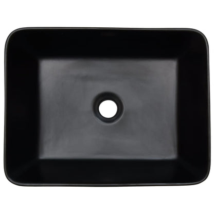 Lavabo Appoggio Nero Marrone Rettangolare 46x35,5x13cm Ceramica - homemem39