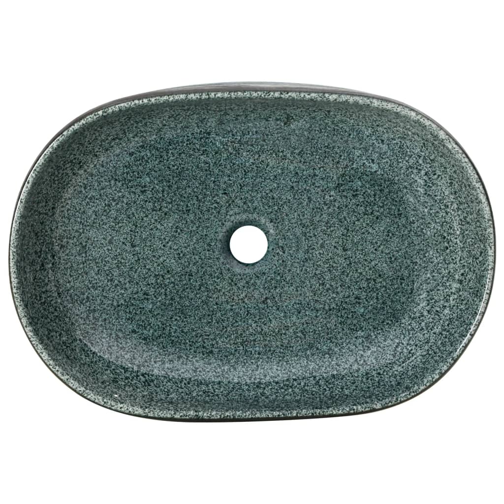 Lavabo da Appoggio Turchese Ovale 59x40x14 cm Ceramica - homemem39