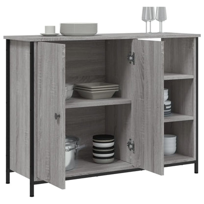 Credenza Grigio Sonoma 100x33x75 cm in Legno Multistrato