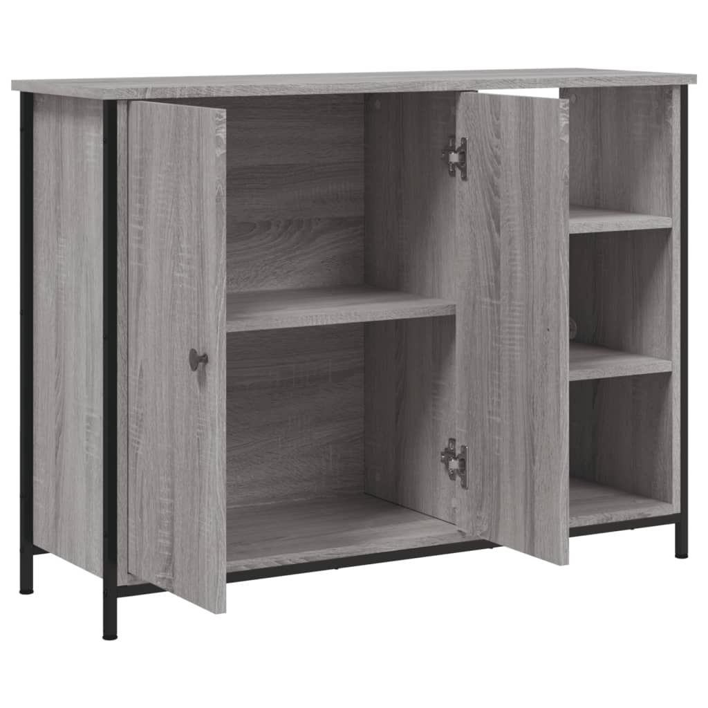 Credenza Grigio Sonoma 100x33x75 cm in Legno Multistrato