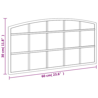 Specchio da Parete Nero 60x30 cm Arco in Ferro - homemem39