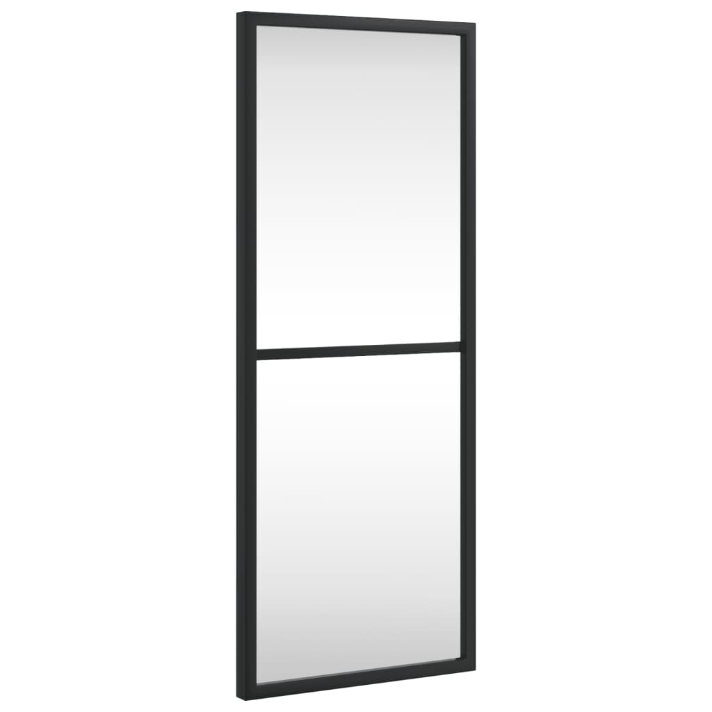 Specchio da Parete Nero 20x50 cm Rettangolare in Ferro - homemem39