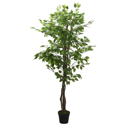 Albero di Ficus Artificiale 756 Foglie 150 cm Verde