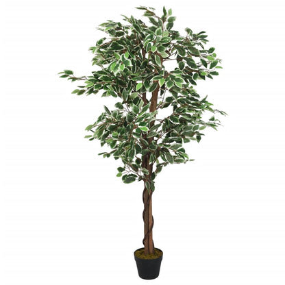 Albero di Ficus Artificiale 378 Foglie 80 cm Verde