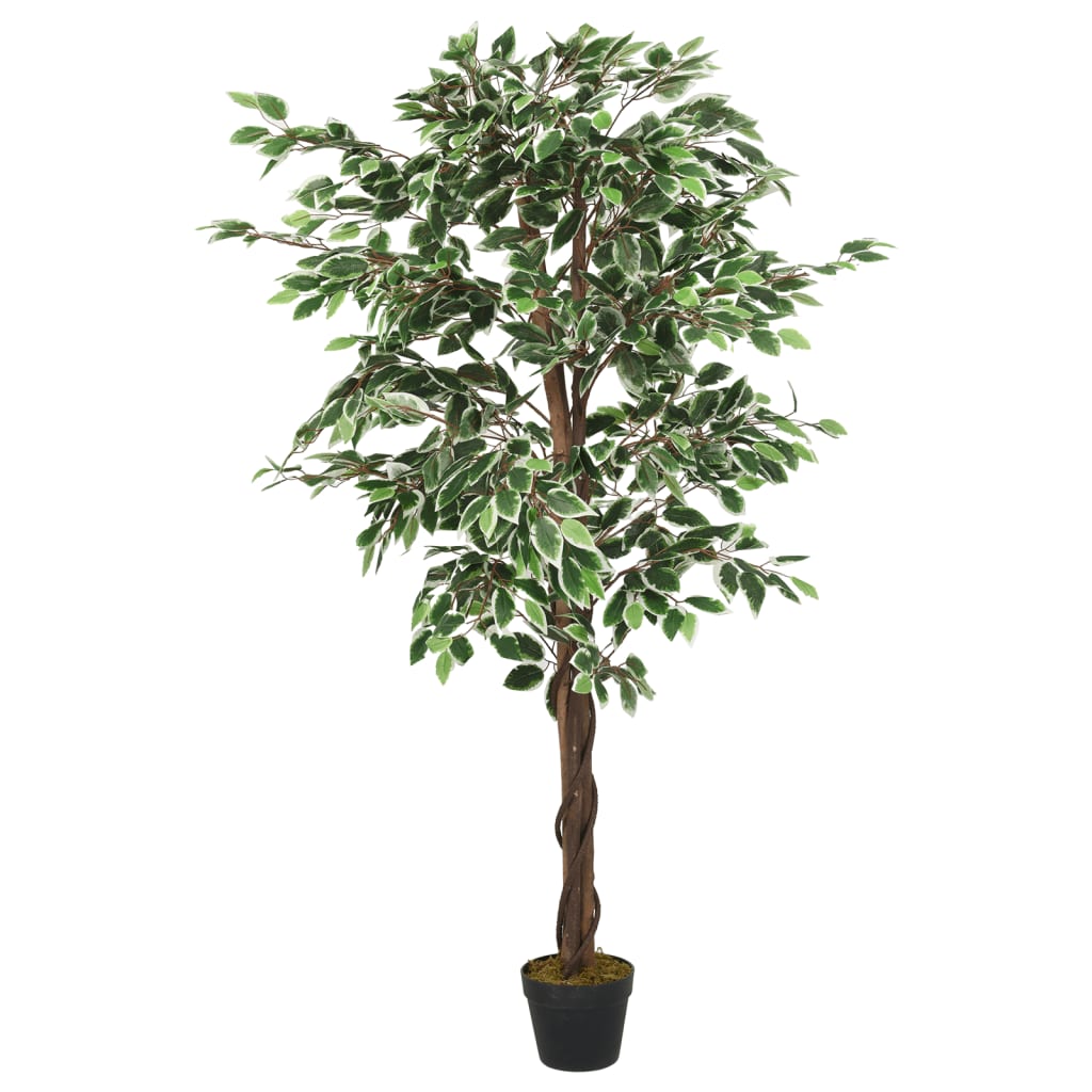 Albero di Ficus Artificiale 378 Foglie 80 cm Verde