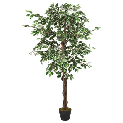 Albero di Ficus Artificiale 378 Foglie 80 cm Verde