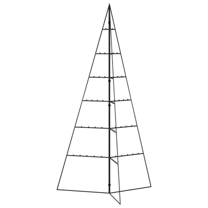 Albero di Natale Decorativo in Metallo Nero 140 cm