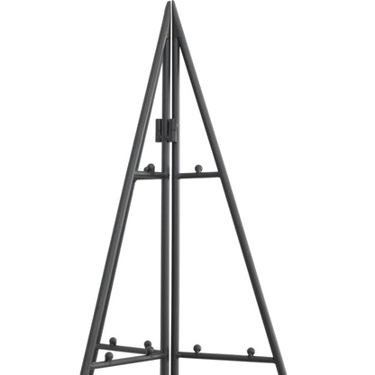 Albero di Natale Decorativo in Metallo Nero 140 cm