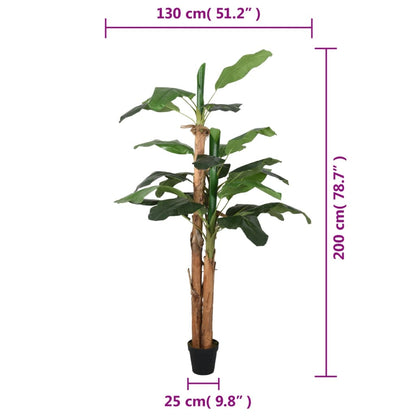 Albero di Banano Artificiale 22 Foglie 200 cm Verde