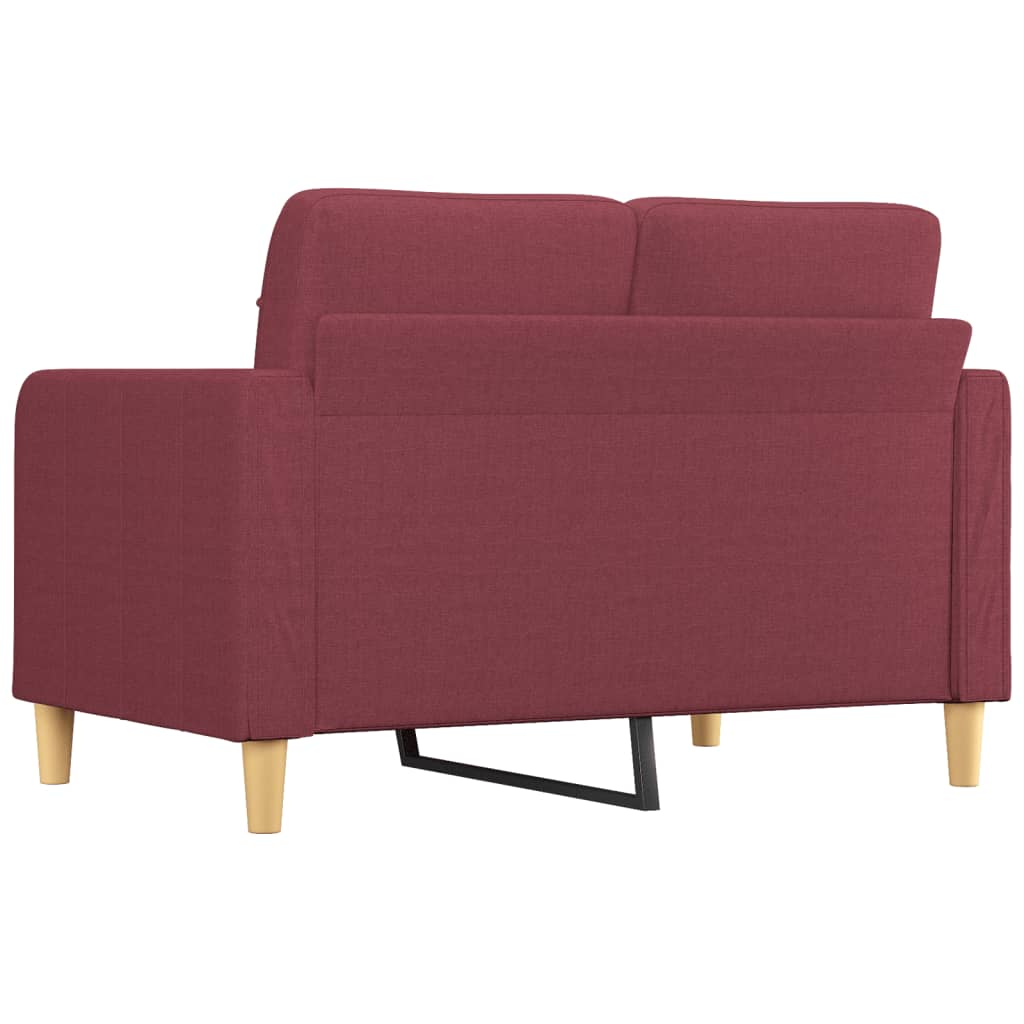 2-Sitzer-Sofa Weinrot 120 cm aus Stoff