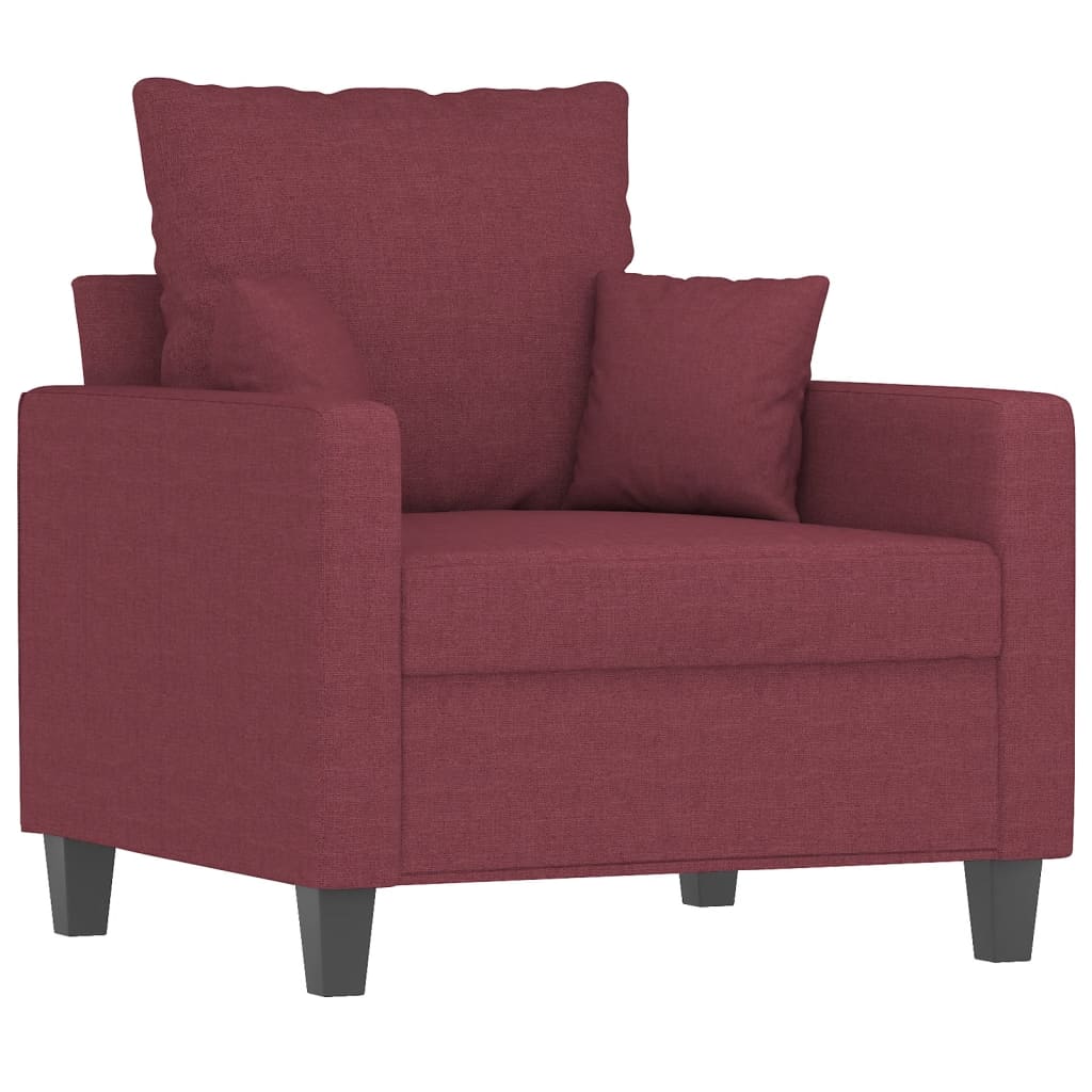 Poltrona Rosso Vino 60 cm in Tessuto - homemem39