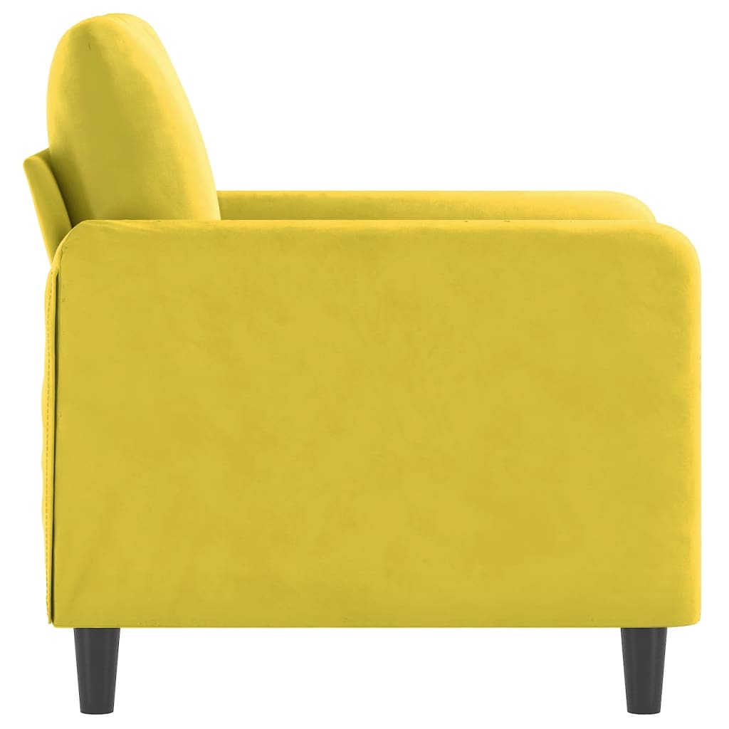 Poltrona Giallo 60 cm Velluto - homemem39