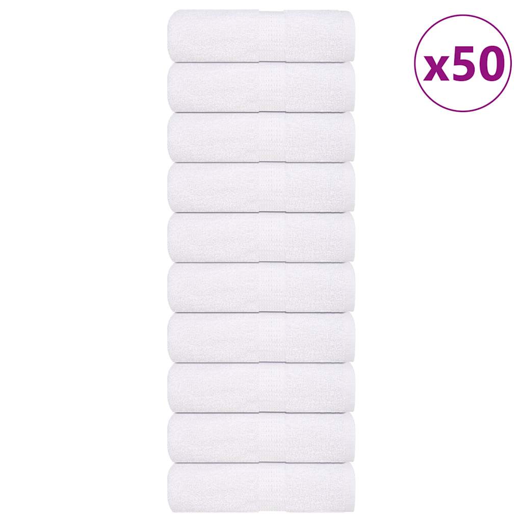 Asciugamani Ospiti 50 pz Bianco 30x50cm 360 g/m² 100% Cotone - homemem39