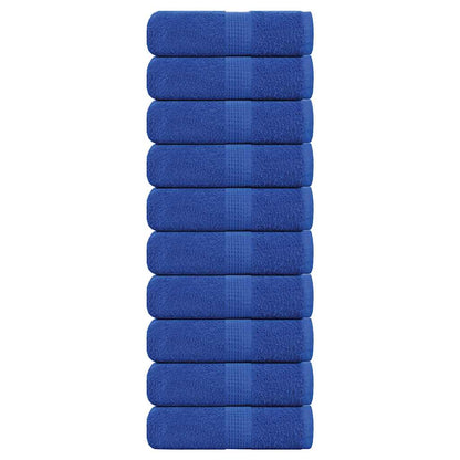 Asciugamani Ospiti 10 pz Blu 30x50 cm 360 g/m² 100% Cotone