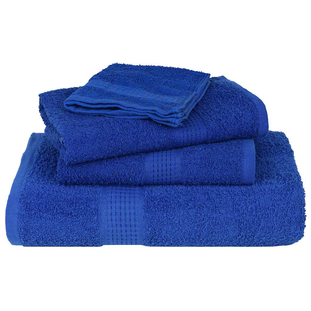 Asciugamani Ospiti 10 pz Blu 30x50 cm 360 g/m² 100% Cotone