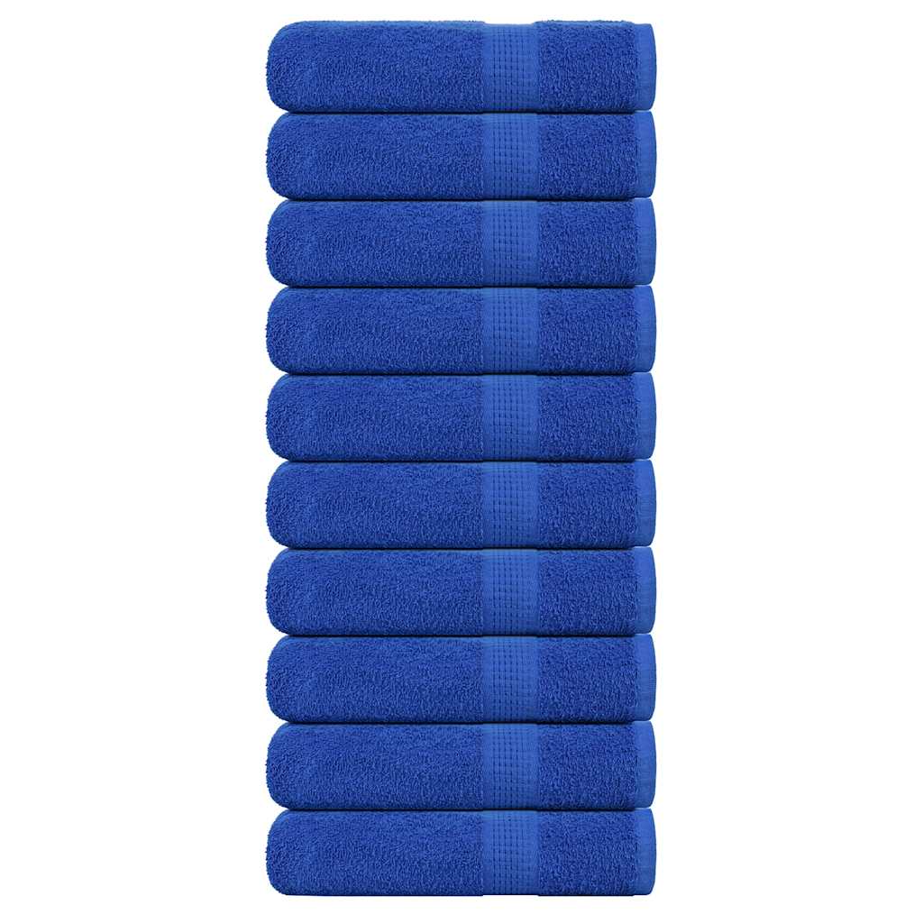 Asciugamani 10 pz Blu 50x100 cm 360 g/m² 100% Cotone