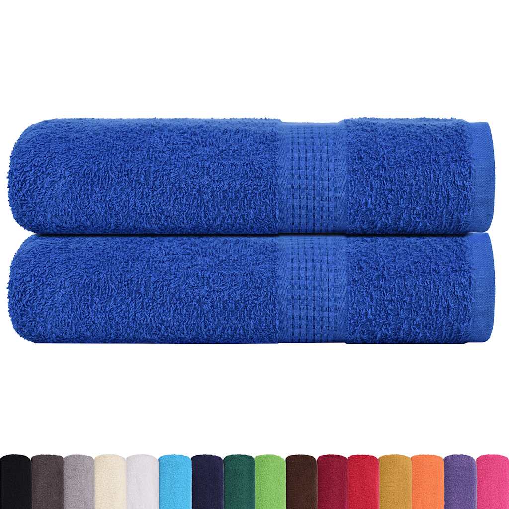 Asciugamani da Bagno 2 pz Blu 100x150cm 360g/m² 100% Cotone - homemem39