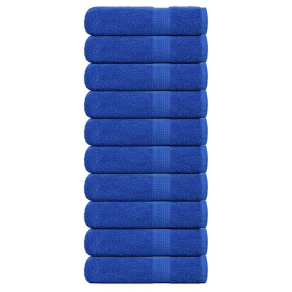 Asciugamani da Bagno 10pz Blu 100x150cm 360g/m² 100% Cotone