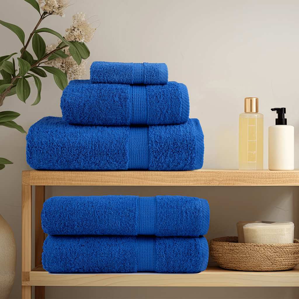 Asciugamani da Bagno 10pz Blu 100x150cm 360g/m² 100% Cotone - homemem39